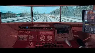 [Тренажер электропоезда ЭР2Р] Прибытие на станцию Васкелово