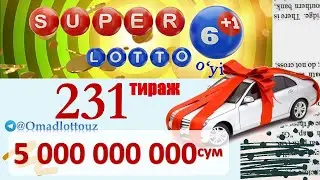 Супер лотто охирги 231 тираж бугунги сони Superlotto oxirgi tiraj bugungi soni 25 апрель 2022 йил