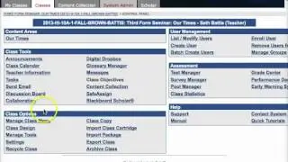Make your class available in Blackboard