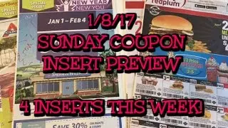 1/8/17 Coupon Insert Preview.... 4 Inserts this Week!  Lots & Lots of coupons!