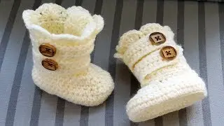 Crochet Baby Booties 6-12 Months idea