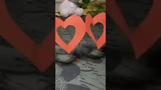 1 cut of paper heart bunch #diy #craft #viral #shorts