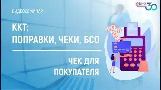 ЧЕК ДЛЯ ПОКУПАТЕЛЯ. ККТ: ПОПРАВКИ, ЧЕКИ, БСО