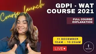 Topmytest launches comprehensive GDPI-WAT course 2021 | LIVE session on Complete GDPI course details