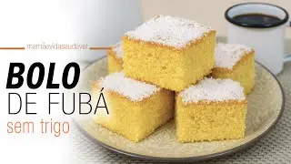 Fluffy Cornmeal Cake WITHOUT WHEAT FLOUR, WITHOUT MILK and Without a blender