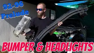 Honda Prelude headlight and bumper removed | Saving good parts