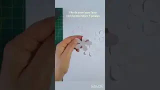 Flor de papel - passo a passo - para topo ou decoração de caixinha [furador hélice 5 pétalas]