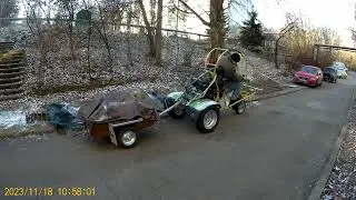 Самодельный трицикл БИНЧ-2, авто-поезд.
