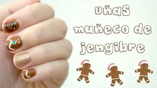 Uñas muñeco de jengibre | Ginger man nails | Navidad