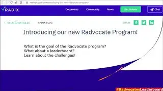 Radix Advocates program intro