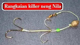 PALING KILLER !!! cara ikat kail pancing || Rangkaian pancing nila umpan lumut