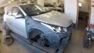 Kia rio, уголок, проблемы с зазорами.