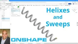 Onshape Tutorial - Helix Curve and Sweep | Part Studio