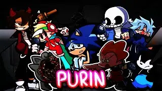 PURIN but Every Turn a Different Character Sings 🎶⚡ (FNF Hypno's Lullaby Everyone Sings It)