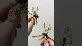 Dragonflies. Вишиті брошки ручної роботи