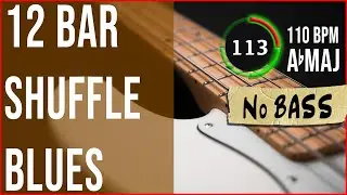 12 Bar Ab Blues Bass Backing Track No Bass (Jam in Ab Major 90 BPM)