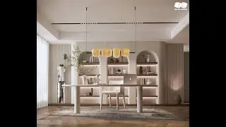 Cách render hoàn thiện Nội Thất phòng làm việc với ánh sáng chất liệu siêu đẹp bằng Enscape Sketchup