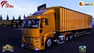 ESSE FORD É BRUTO DE MAIS /  MAPA CEIBO 1.47 DO EURO TRUCK SIMULATOR 2 / REBOQUE FREE NA STEAM #ets