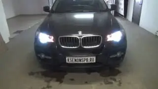 BMW X6 E71 ремонт фар с заменой стёкол + покраска фар изнутри