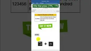 How to Convert Number into Text in MSword | Change number to text | Easy tricks in word