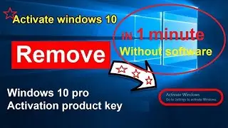 Windows 10 active in one minute without any software