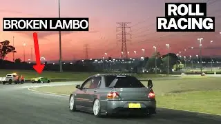 ROLL RACING SYDNEY - WE GOT CHOPPED BY A 1400HP TWIN TURBO LAMBORGHINI and then it broke down..