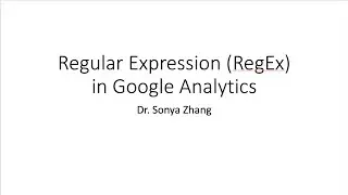 Regular Expression (RegEx) in Google Analytics
