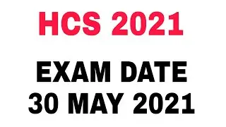 HCS 2021 // EXAM DATE 30 MAY 2021