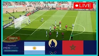 ARGENTINA VS MAROCCO LIVE PARIS OLYMPICS MENS GAMEPLAY PES21