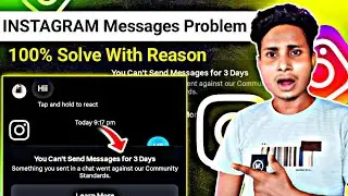 You can't send message for 1 day instagram | you can't send messages for 3 days