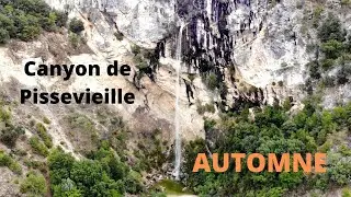 Canyon de Pissevieille et sa cascade de 80 mètres !!! - Canyoning Ardèche 2021- BON DÉBIT - Automne