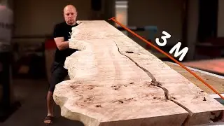 LARGE 3м  Maple Burl SLAB in to Table . How to make an epoxy table.