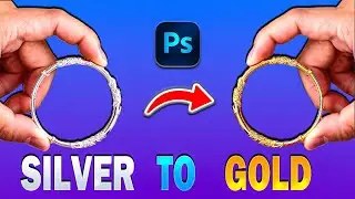 How to Convert Silver Jewelry to Gold in Photoshop 2025 | #photoshop