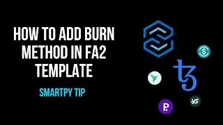 How to add burn method in FA2 template | Tezos DAPP Tutorial