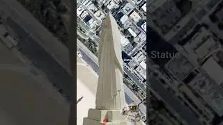 I found the statue of Santa Monica on google earth #shorts #map #googleearth #ytshortsvideo