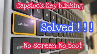 #capslockkeyerror Laptop CAPSLOCK key flashing and no Screen Solved | SIMPLE FIX |