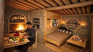 30 Days Solo in the Wild | Building a Durable and Warm Underground Survival Shelter