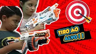 ACERTEI!!! TIRO AO ALVO COM NERF - DESAFIO NERF