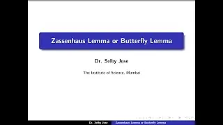 Group Theory Lecture 18: Zassenhaus Lemma