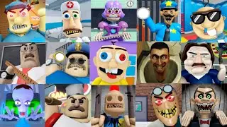 SPEED Run in 7 Scary Obby from Skibidi Toilet, Barry Prison. Evil Janitor, Gran, Rainbow Friends
