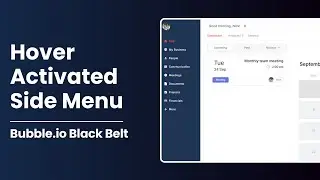 Bubble.io - Hover Activated Side Menu