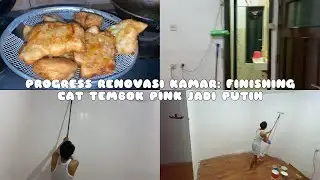 PROGRESS RENOVASI KAMAR: FINISHING CAT TEMBOK PINK JADI PUTIH 🏡