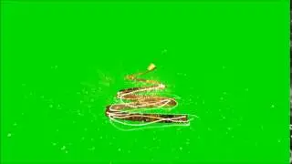 Christmas Tree footage Green Screen #01