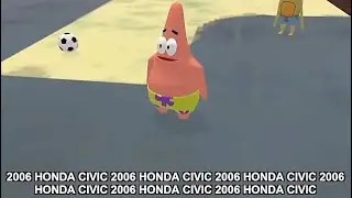 SpongeBob gets his cock stuck in his 2006 Honda civic