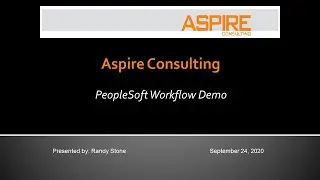 PeopleSoft Workflow Demo
