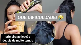 MEU PRIMEIRO RETOQUE COM O HENÊ | Tive dificuldade pra proteger as pontas | Mostrei minha raiz 💖