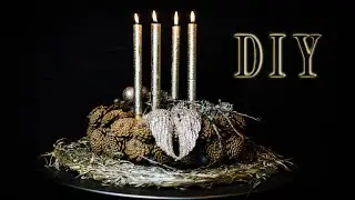 Advent & Weihnachtsdeko🧡DIY | Eleganter NATUR Adventskranz + Decoideen für Kränze zum selber machen
