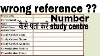 Nios d.el.ed wrong reference Number क्यो है ऐसा?how to find allotted study centre.