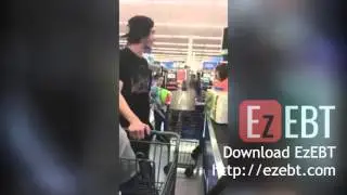 Viral Video Public Freakout Walmart woman Yells At Guy using Food Stamps - Disgraceful
