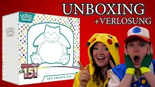 Pokemon 151 Top Trainer Box Relaxo Opening deutsch | Karmesin & Purpur | Trader | Unboxing 2023